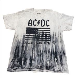 🌸 AC/DC Back In Black 1980 US Tour Tye Dye T‎ Shirt size large